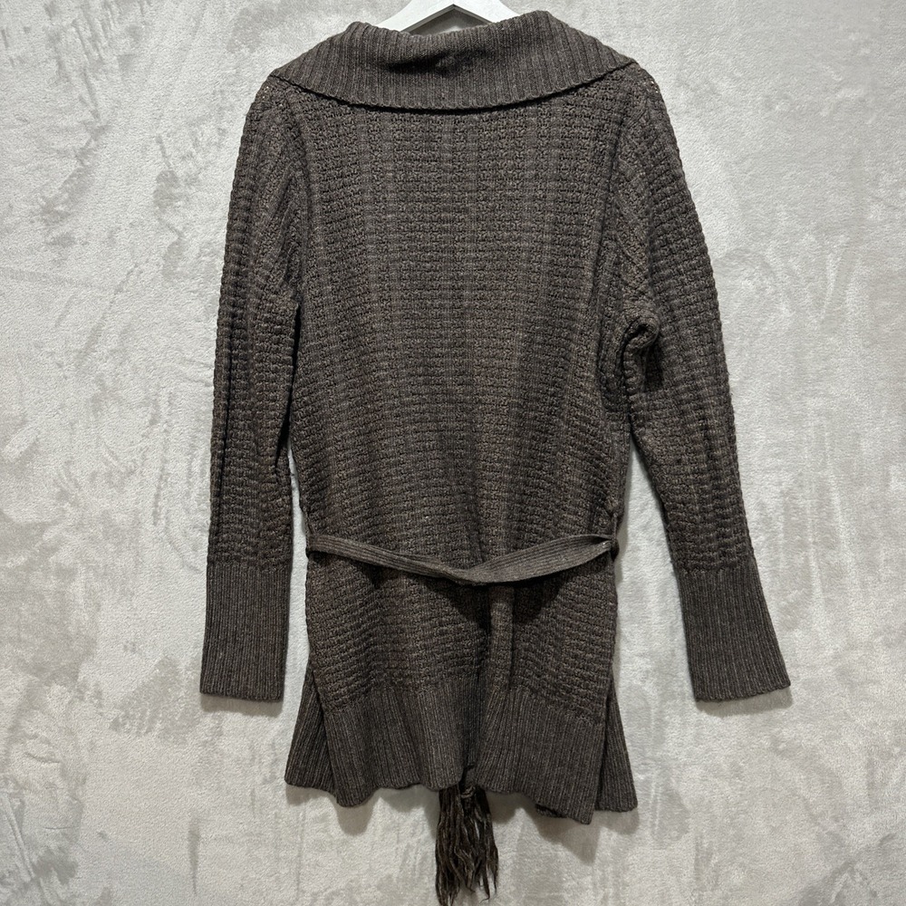 Banana Republic Womens Brown Long Sleeve Knit Sweater Cardigan Sz XL Wool Blend - Picture 2 of 6